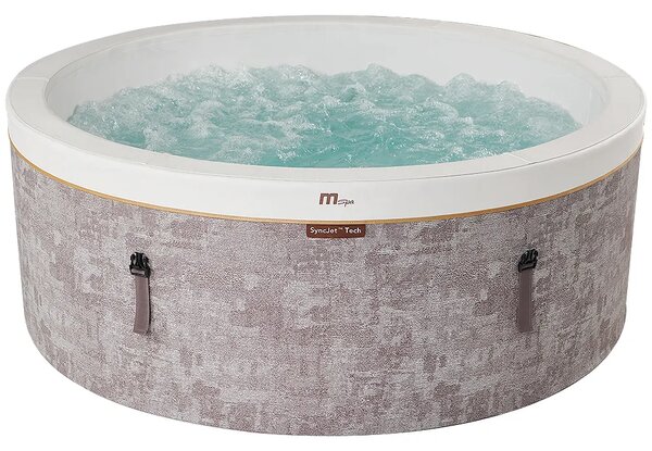 Vasca Idromassaggio Spa Cocoon Smontabile Trasportabile Gonfiabile Ø180x65 cm in PVC Marrone