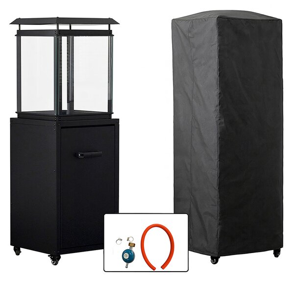 Stufa a Gas da Esterno Raven 8kW Riscaldatore a Propano con Copertura Nero