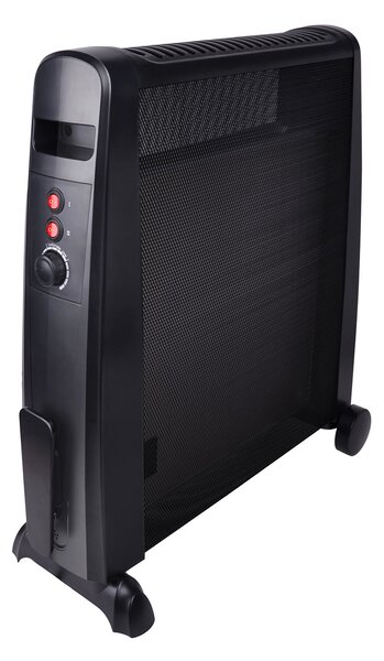 Radiatore Elettrico Romeo 500-1000-1500 W Calore su 3 Lati con Pannello in Mica Nero