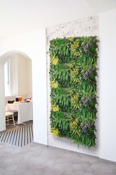 Set 4 Pezzi Arella Siepe Sintetica Forest Verdemax 50x100 cm in LDPE Resistente ai Raggi UV Verde