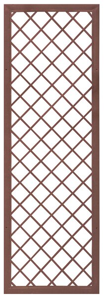 Set 2 Pezzi Traliccio Fisso con Cornice per Giardino Verdemax 180x60 cm in Metallo Corten