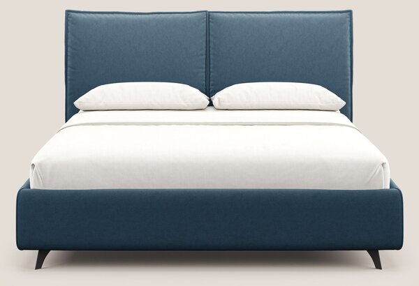 Nives letto imbottito contenitore sfoderabile in microfibra velluto im