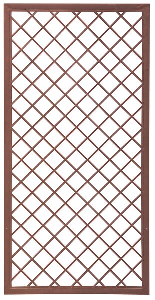 Set 2 Pezzi Traliccio Fisso con Cornice per Giardino Verdemax 180x90 cm in Metallo Corten