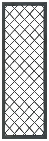 Set 2 Tralicci Fissi con Cornice per Giardino Verdemax 180x60 cm in Metallo Antracite