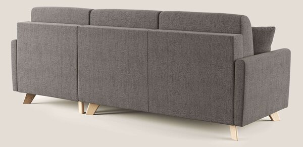 Edgar divano letto angolare in tessuto felis impermeabile T03 talpa