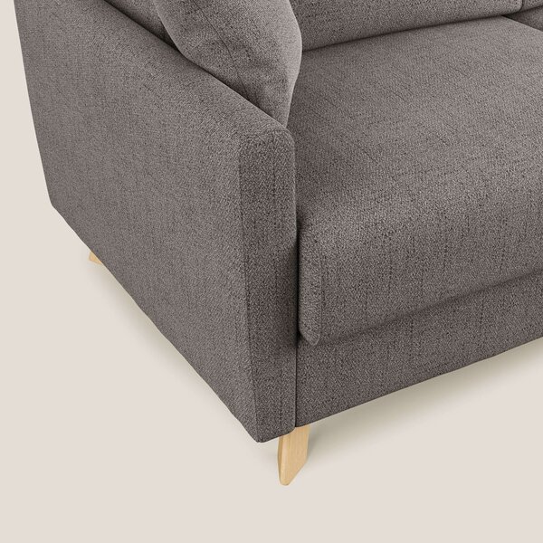 Edgar divano letto angolare in tessuto felis impermeabile T03 talpa