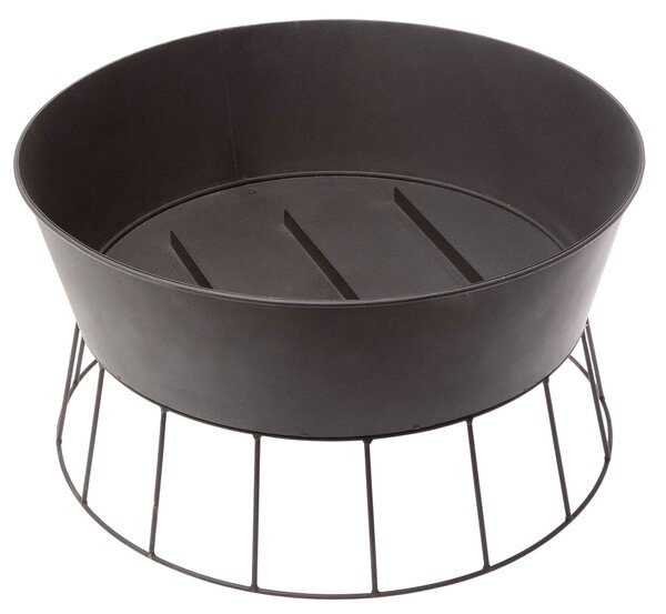 Braciere da Esterno Verdemax Ø57x32 cm Forca e Paletta Incluse in Metallo Nero