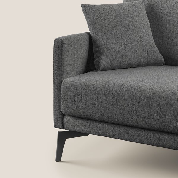 Saturno divano moderno in tessuto morbido impermeabile T03 grigio