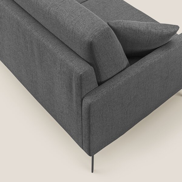 Saturno divano moderno in tessuto morbido impermeabile T03 grigio