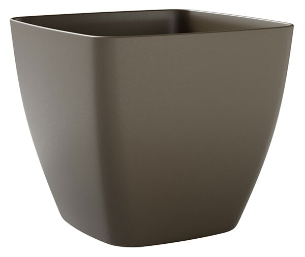 Vaso Quadrato Indoor e Outdoor Tera Ceylon Kit Sand Ø30 cm in Plastica Sabbia