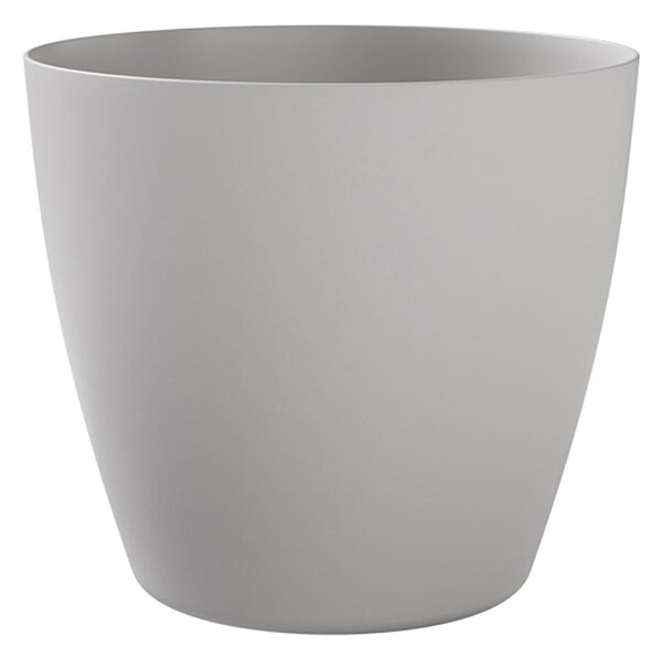 Vaso Rotondo Indoor e Outdoor Tera Bayon Kit Cloud Ø30 cm in Plastica Grigio Chiaro