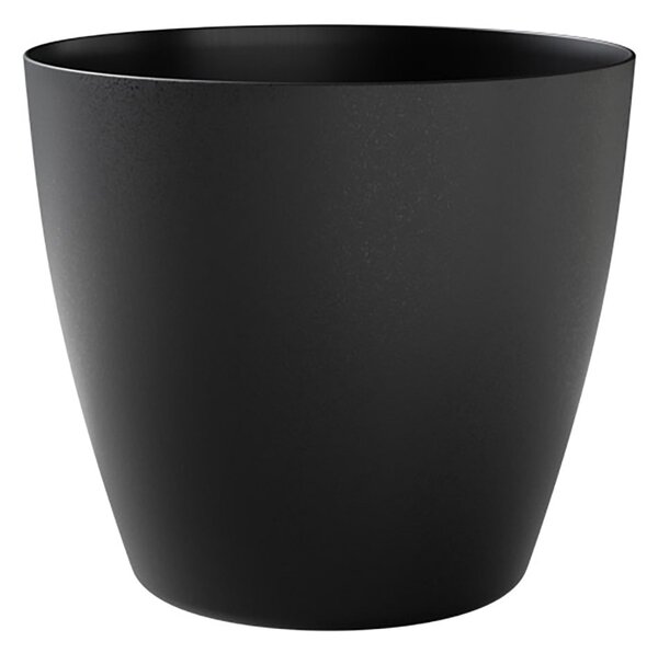 Vaso Rotondo Indoor e Outdoor Tera Bayon Kit Ash Ø30 cm in Plastica Antracite