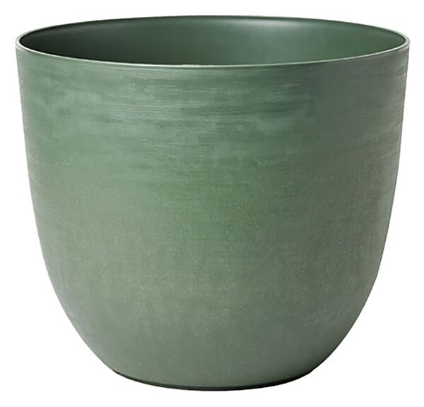 Vaso Rotondo Indoor e Outdoor Tera con Riserva D'acqua Over Forest Ø28 cm in Plastica Verde