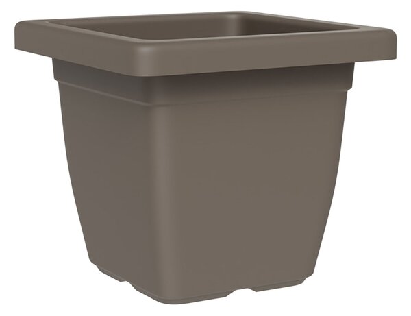 Vaso Quadrato Indoor e Outdoor Tera Nazca Sand 32x32 cm in Plastica Riciclata Sabbia