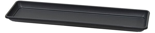 Sottovaso Rettangolare per Vaso a Cassettone Tera Tora Saucer Ash 57x22 cm in Plastica Antracite
