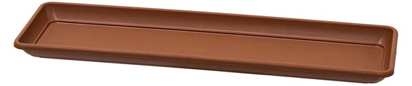 Sottovaso Rettangolare per Vaso a Cassettone Tera Tora Saucer Clay 57x22 cm in Plastica Argilla