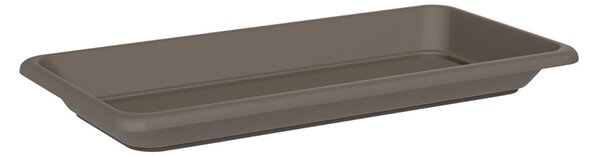 Sottovaso Rettangolare per Vaso a Cassetton Terae Tikal Saucer Sand 50x28 cm in Plastica Sabbia