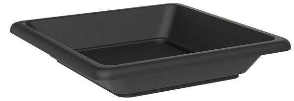 Sottovaso Quadrato per Vaso Tera Nazca Ash 32x32 cm in Plastica Riciclata Antracite