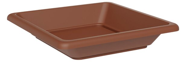 Sottovaso Quadrato per Vaso Tera Nazca Clay 32x32 cm in Plastica Riciclata Argilla