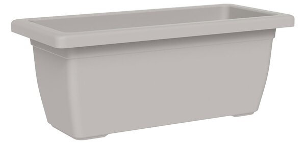 Vaso Rettangolare a Cassettone Outdoor Tera Tikal Cloud 85x39 cm in Plastica Grigio Chiaro