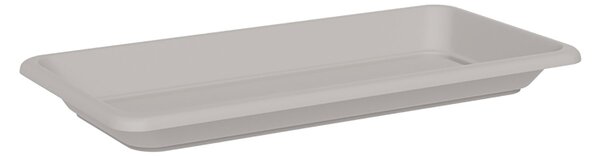 Sottovaso Rettangolare per Vaso a Cassettone Tikal Saucer Cloud 82x36 cm in Plastica Grigio Chiaro