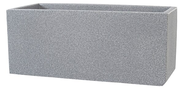 Vaso Rettangolare Indoor e Outdoor Tera Schio Cassa Smoke 60x24,5 cm in Plastica Grigio