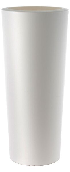 Vaso a Cono Alto Indoor e Outdoor Tera Schio Cono Chalk A70 cm in Plastica Bianco Gesso