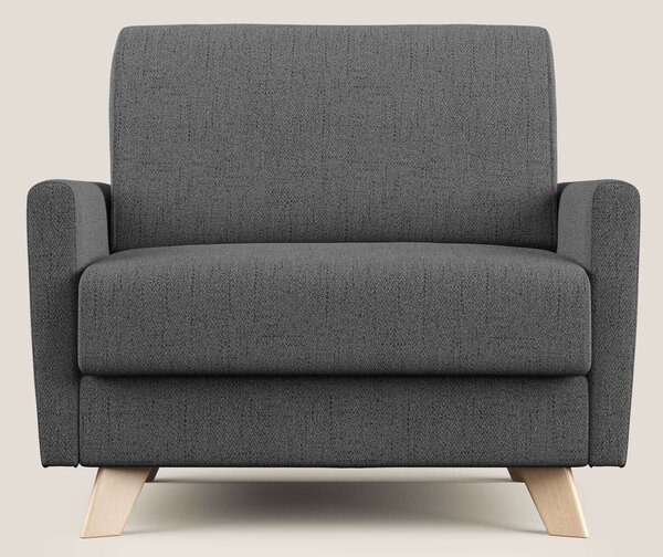 Edgar poltrona letto in tessuto felis impermeabile T03 grigio