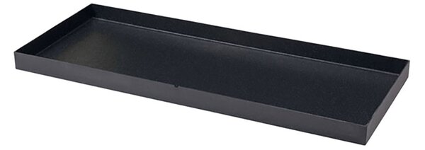 Sottovaso Rettangolare per Vaso a Cassettone Schio Tera Cassa Antracite 60x24,5 cm in Plastica Grigio Scuro