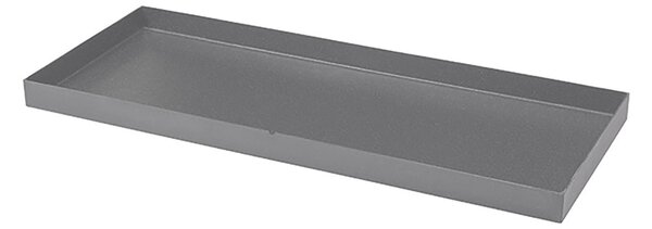 Sottovaso Rettangolare per Vaso a Cassettone Schio Tera Cassa Smoke 60x24,5 cm in Plastica Grigio