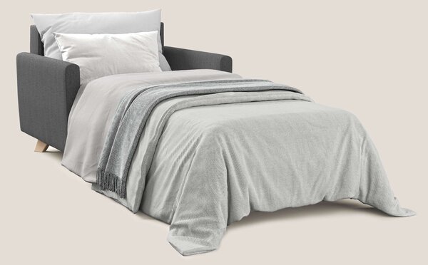 Edgar poltrona letto in tessuto felis impermeabile T03 grigio