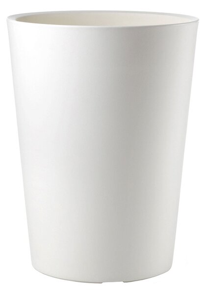 Vaso Rotondo per Piante Grandi Indoor e Outdoor Tera Zamora Chalk Ø33 cm in Plastica Bianco Gesso