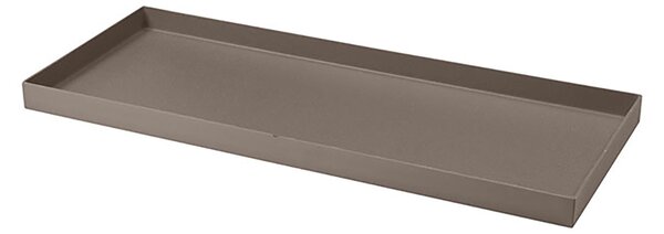 Sottovaso Rettangolare per Vaso a Cassettone Schio Tera Cassa Cappuccino 60x24,5 cm in Plastica Tortora