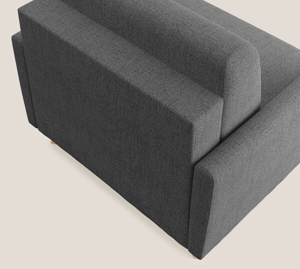 Edgar poltrona letto in tessuto felis impermeabile T03 grigio