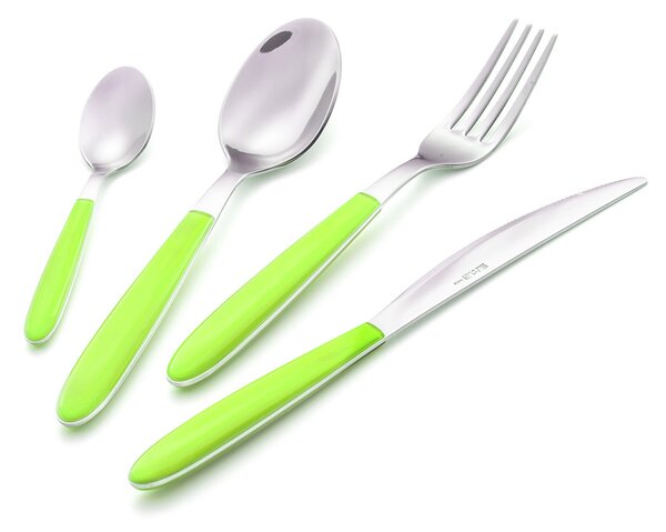 Servizio Set di Posate 24 pezzi in Acciaio Inox Eme Vero Verde 37