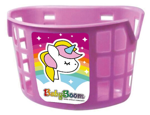 Cestino per Bicicletta per Bambine Design Unicornio Rosa