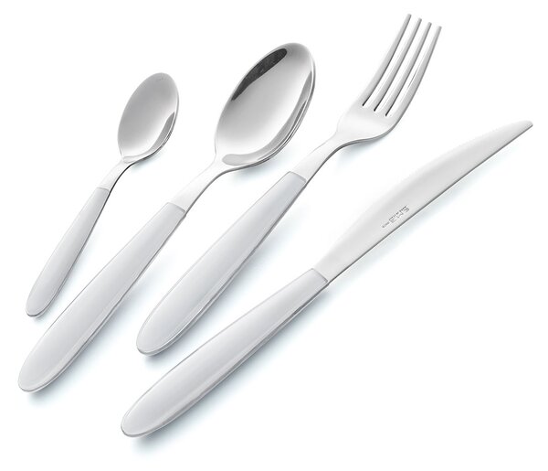 Servizio Set di Posate 24 pezzi in Acciaio Inox Eme Vero Bianco 19