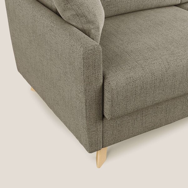 Edgar divano letto angolare in tessuto felis impermeabile T03 marrone