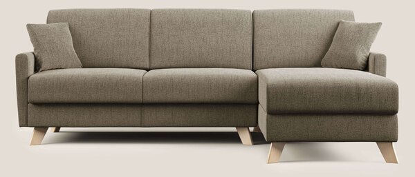 Edgar divano letto angolare in tessuto felis impermeabile T03 marrone