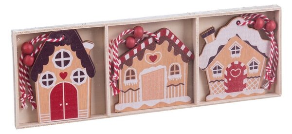 Set di decorazioni per albero di natale in legno 6 pz Ginger House – Casa Selección