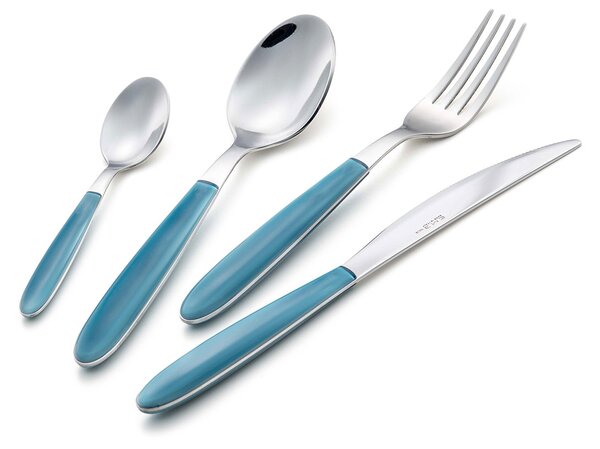 Servizio Set di Posate 24 pezzi in Acciaio Inox Eme Vero Azzurro 63