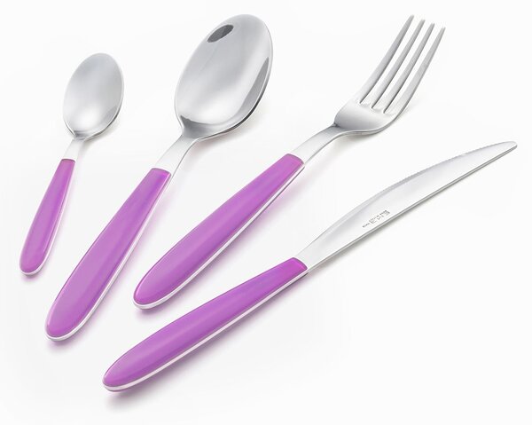 Servizio Set di Posate 24 pezzi in Acciaio Inox Eme Vero Lilla 25