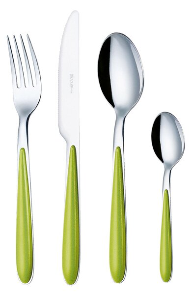 Servizio Set di Posate 24 Pezzi in Acciaio Eme Caribe Verde 69