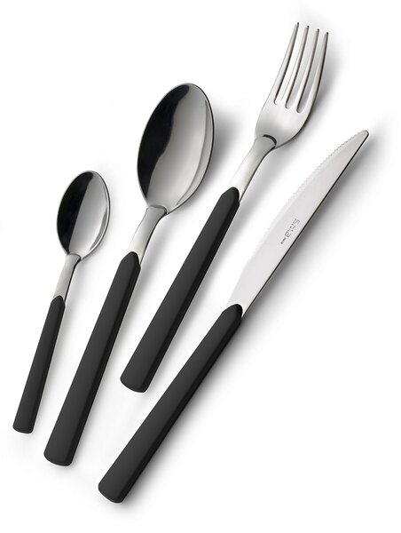 Servizio Set di Posate 24 Pezzi in Acciaio Eme Fast Nero 1