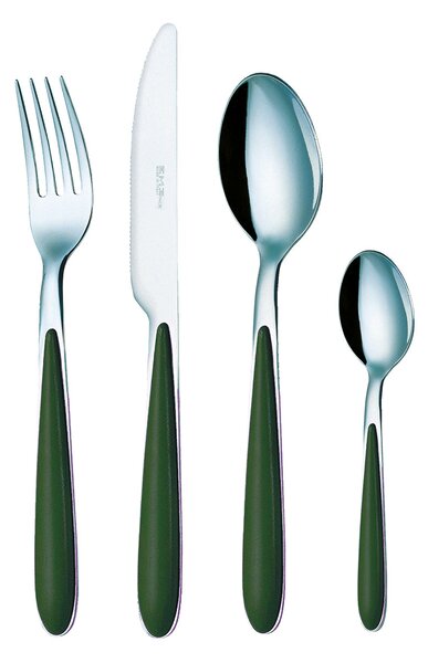 Servizio Set di Posate 24 Pezzi in Acciaio Eme Caribe Verde 61
