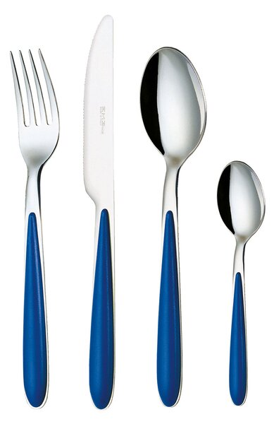 Servizio Set di Posate 24 Pezzi in Acciaio Eme Caribe Blu 55