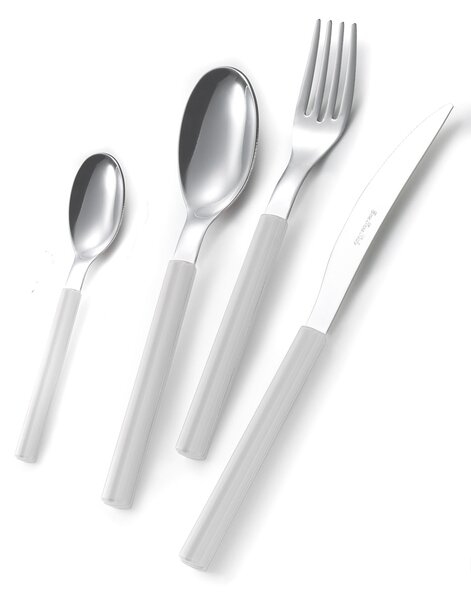 Servizio Set di Posate 24 Pezzi in Acciaio Eme Sky Bianco 19