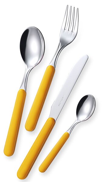 Servizio Set di Posate 24 Pezzi in Acciaio Eme Bonita Giallo 56