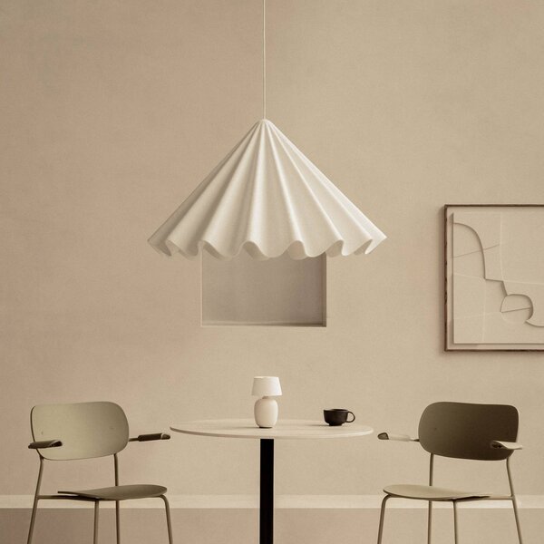 Audo Copenhagen Lampada a sospensione Dancing, dimmerabile, Bianco / Opale, Soggiorno / Sala da pranzo, Tessuto / Stoffa / Seta, Lampada a sospensione