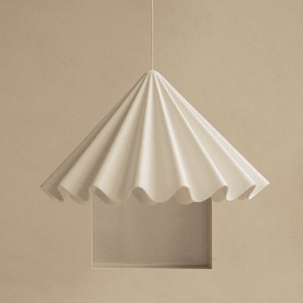 Audo Copenhagen Lampada a sospensione Dancing, dimmerabile, Bianco / Opale, Soggiorno / Sala da pranzo, Tessuto / Stoffa / Seta, Lampada a sospensione